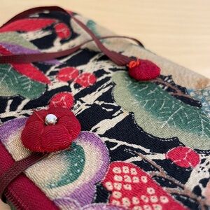 Handcrafted Vintage Japanese Kimono Obi Fabric Coin Purse Wallet